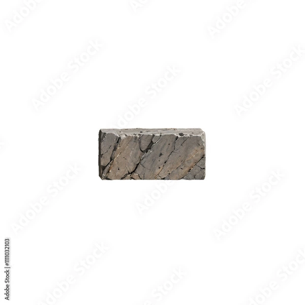 Obraz Carved Stone Symbol Minus - Rustic 3D Alphabet Design