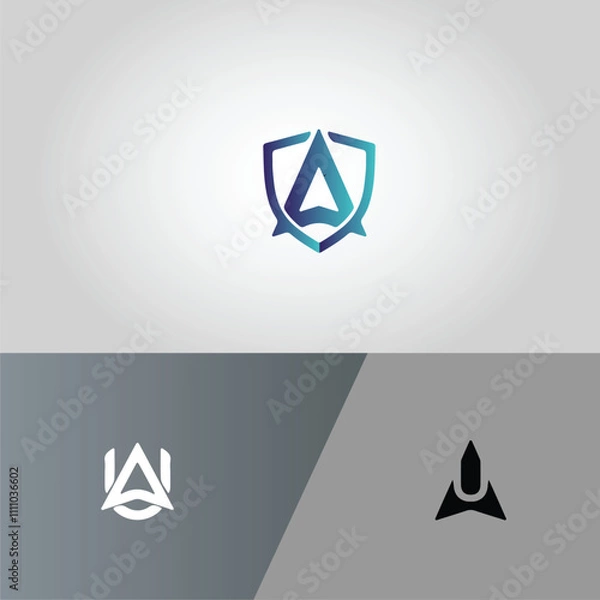 Obraz Letter A Shield Logo