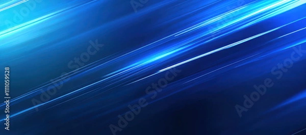 Fototapeta Abstract blue speed motion background with dynamic light streaks creating sense of movement and energy. This vibrant design is perfect for technology or futuristic themes