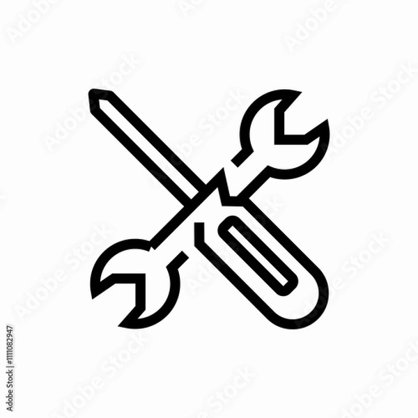 Obraz repair tool icon sign vector