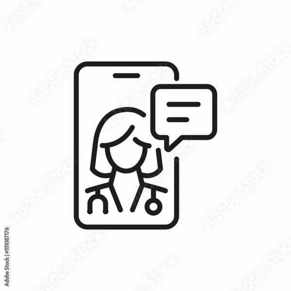 Fototapeta doctor message advice icon sign vector
