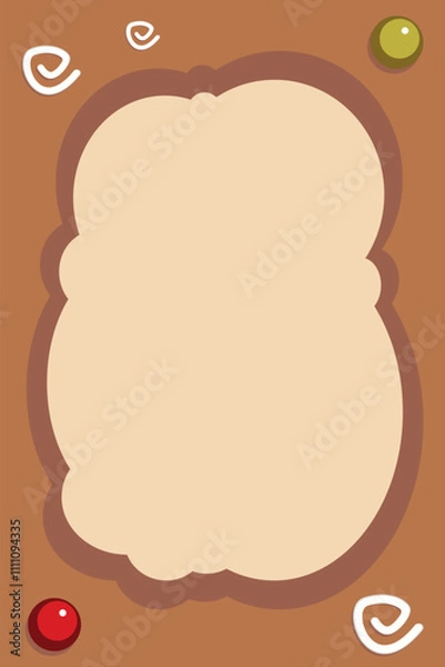 Fototapeta Vector background in the style of Christmas gingerbread