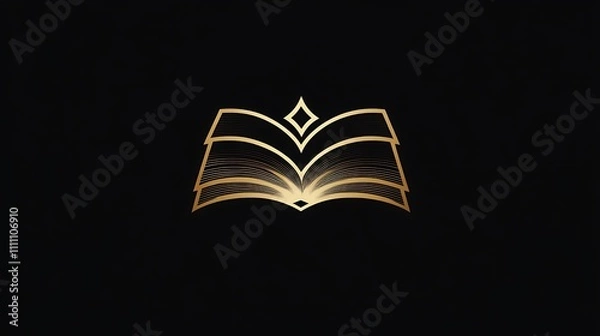 Fototapeta book minimalist logo