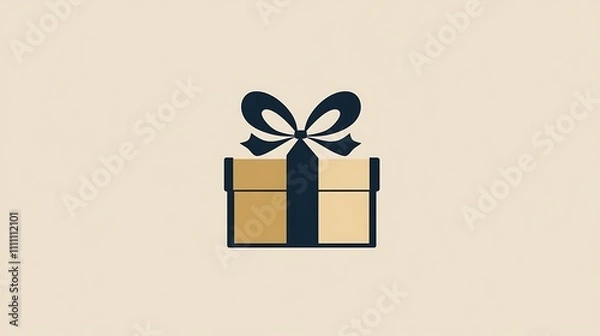 Obraz gift logo illustration 