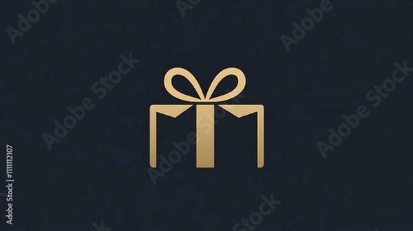Obraz gift logo illustration 