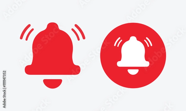 Fototapeta Visually perfect notification bell vector design, ringing bell icon
