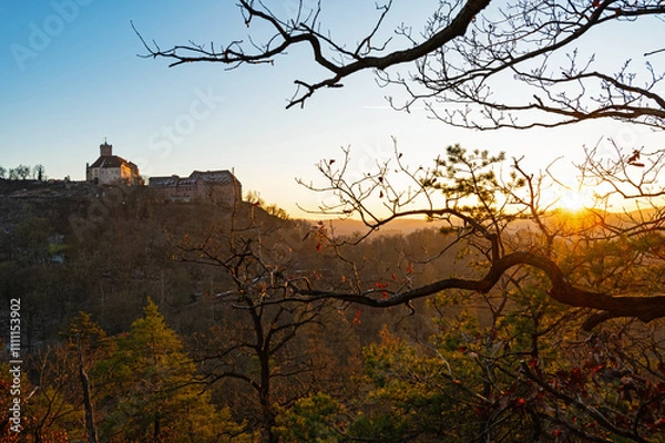 Obraz view to the Wartburg castle in Eisenach in Thuringia