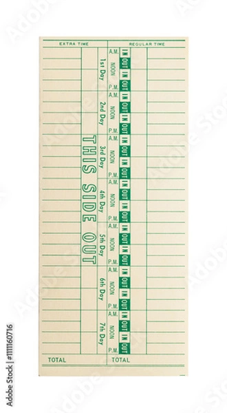 Obraz Work Punch Card