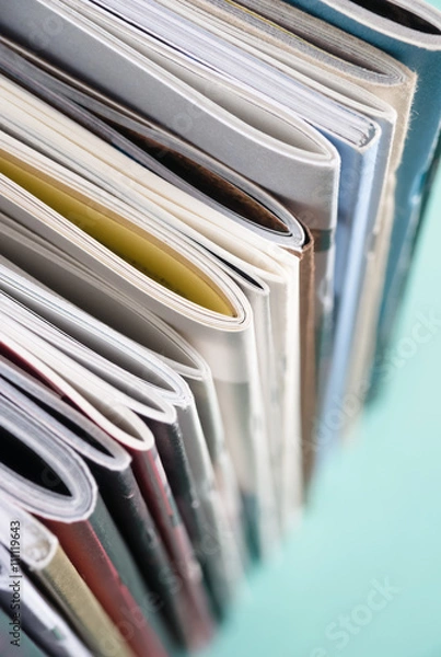 Fototapeta 並んだ冊子のクローズアップ