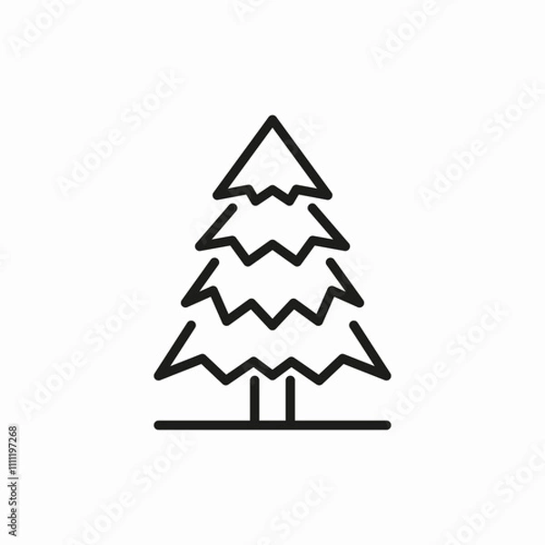 Obraz tree forest icon sign vector