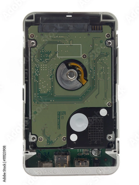 Fototapeta portable hard drive.