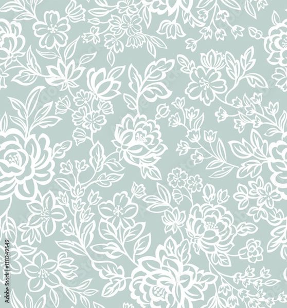 Fototapeta Boho Floral Seamless flower print Flower repeat pattern floral print vector file