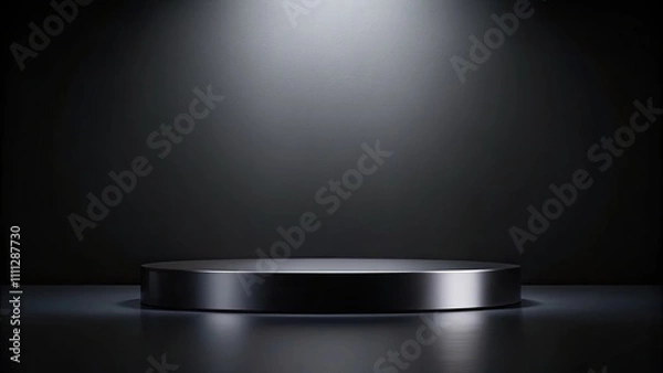 Fototapeta Luxury black gradient background with empty product display studio , luxurious, elegant, sleek, sophisticated
