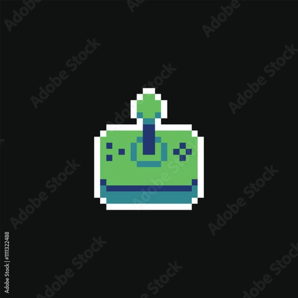 Obraz this is game controller in pixel art style ,this item good for presentations,stickers, icons, t shirt design,game asset,logo and project.