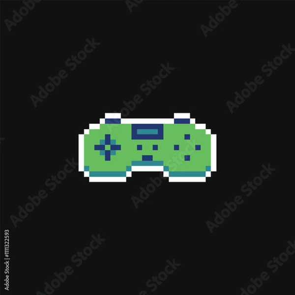 Fototapeta this is game controller in pixel art style ,this item good for presentations,stickers, icons, t shirt design,game asset,logo and project.