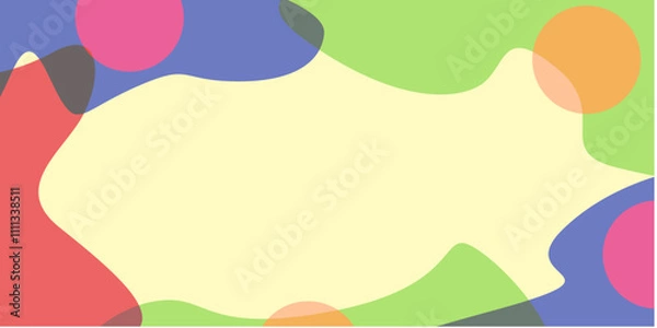 Obraz Thank you card template concept from abstract shapes design vector.