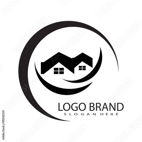 Fototapeta home logo template that is unique and simple