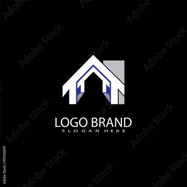 Fototapeta home logo template that is unique and simple