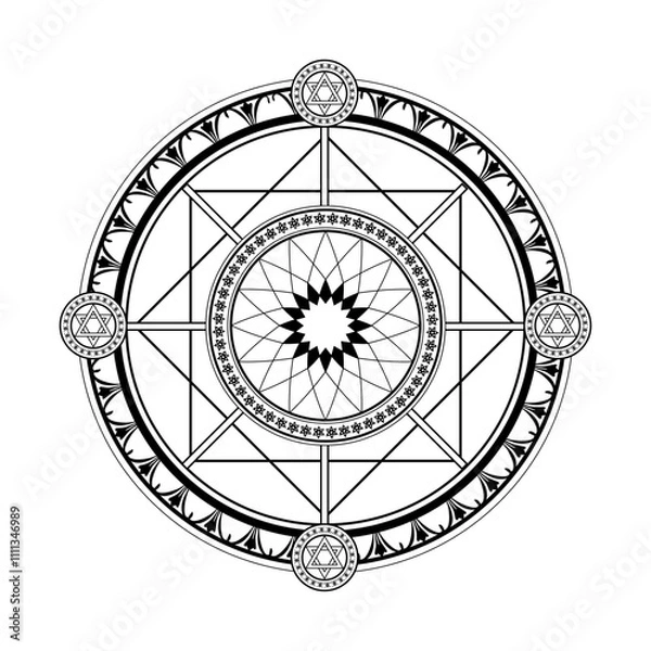 Obraz ゲームなどに使用できる魔法陣のイラスト素材