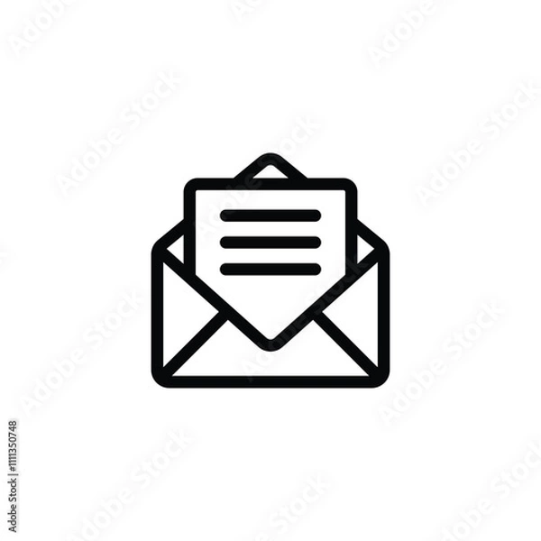 Obraz Mail icon set. email symbol icon vector