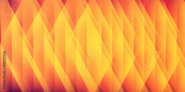 Fototapeta Geometric orange background with overlapping dynamic shapes, abstract backdrop illustration suitable for presentation templates, social media posts, posters and banners.