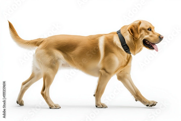Fototapeta The guide dog Labrador Retriever is a friend to people. It guides the way for the blind and protects people from danger. It is a friend and a loving companion.
