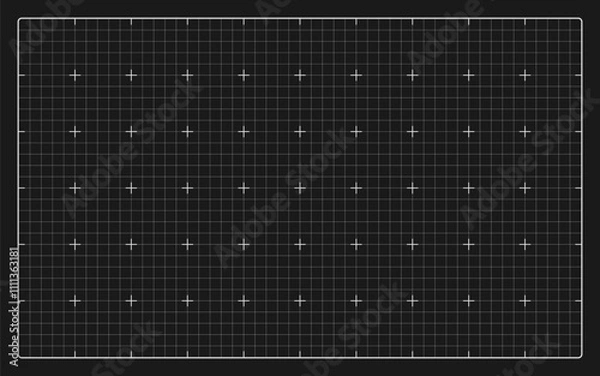Fototapeta Dark gray background with empty space. Architectural gray graph paper with square grid