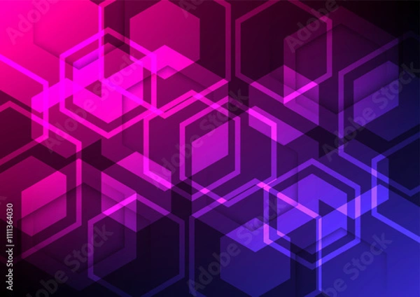 Fototapeta Abstract background with hexagon shape
