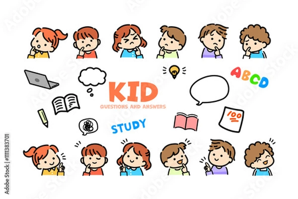 Obraz 子供　勉強　教育　学習