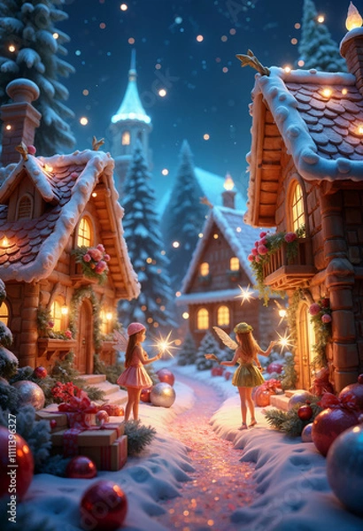 Obraz christmas tree in the snow