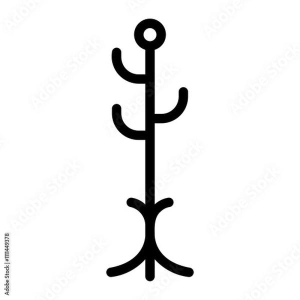 Fototapeta coat stand Line Icon