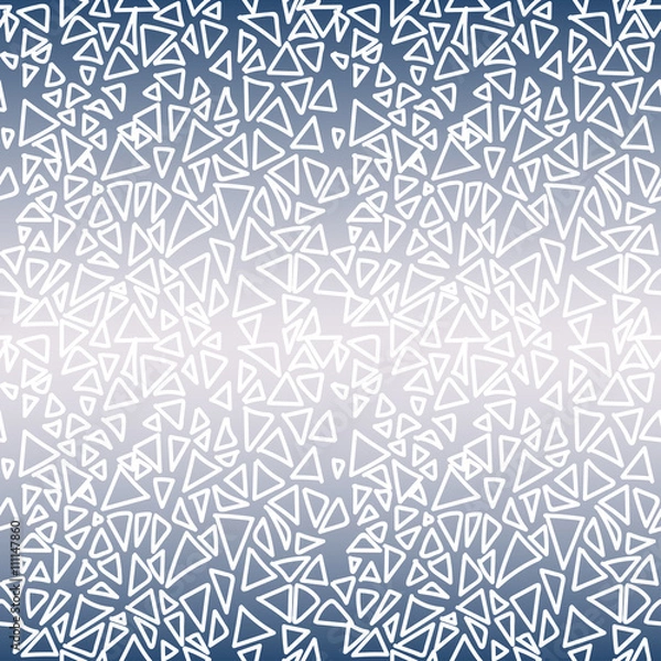 Obraz Abstract triangle hand-drawn seamless pattern background; editab