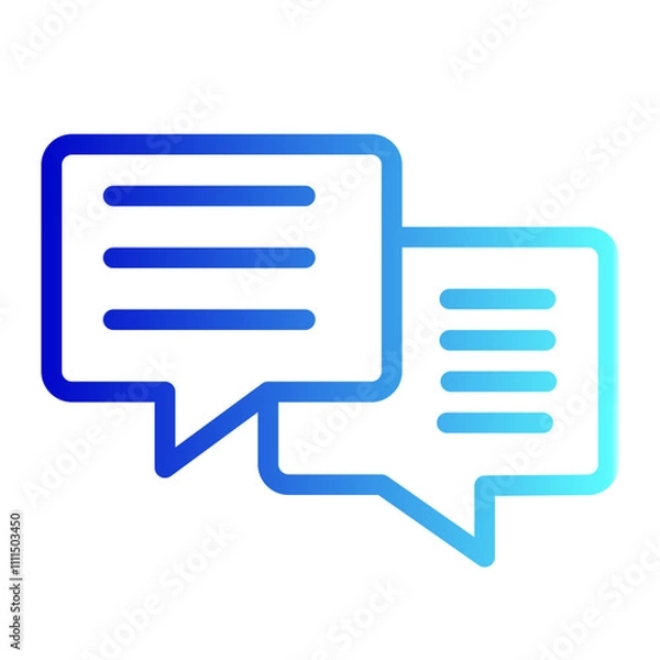 Fototapeta Talk bubble speech icon. Blank empty bubbles vector design elements. Chat on line symbol template. Dialogue balloon sticker silhouette