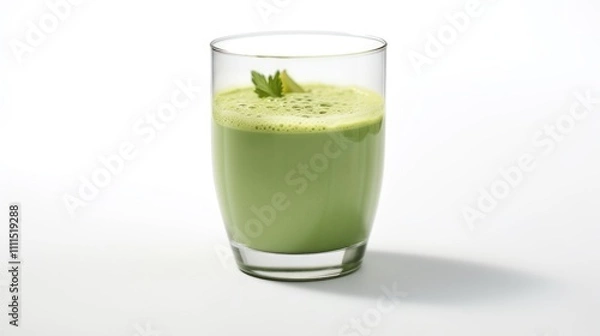 Obraz Refreshing green smoothie in glass.