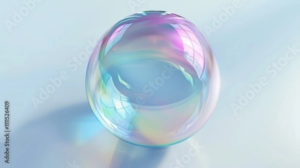 Fototapeta Soap bubble on white background