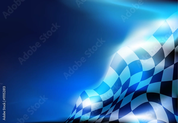 Obraz checkered flag background race flag design