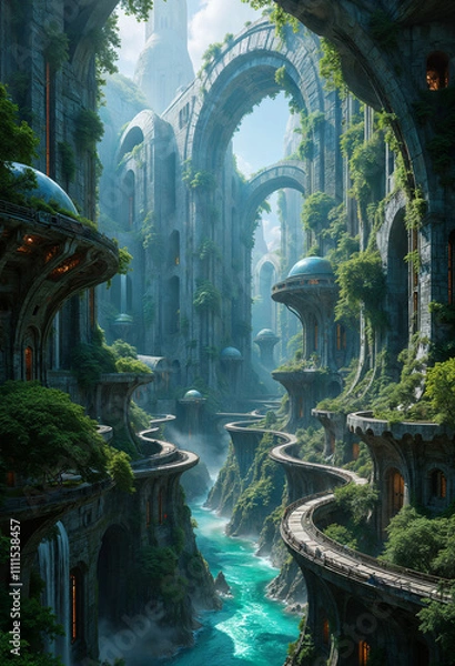 Obraz fountain in the garden