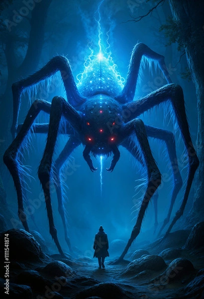 Obraz spider in the dark