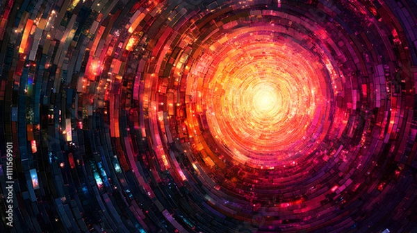 Fototapeta Abstract Red Mosaic Background Image