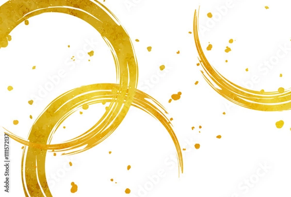 Fototapeta 筆を走らせた和風デザイン背景