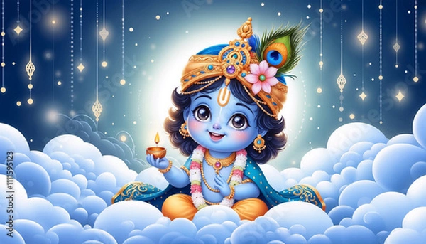 Obraz Cute Little Krishna