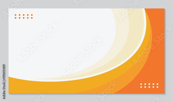 Fototapeta Simple abstract background template orange curved shape design