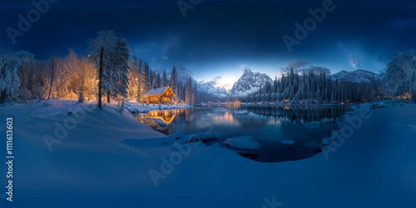 Obraz Christmas season VR 8K VR 360 Equirectangular Seamless panorama