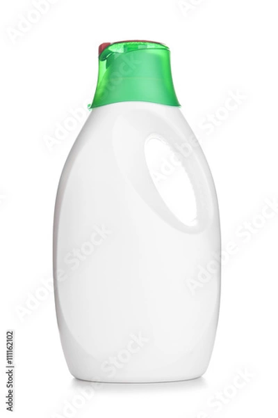 Fototapeta Liquid detergent in a plastic bottle with dispenser