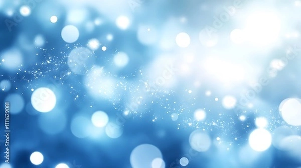 Fototapeta Abstract Blue Background With Sparkling Lights