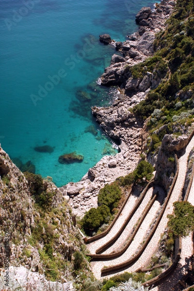Fototapeta Via Krupp à Capri