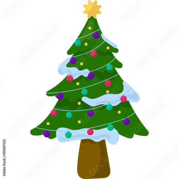 Obraz Christmas Tree Illustration