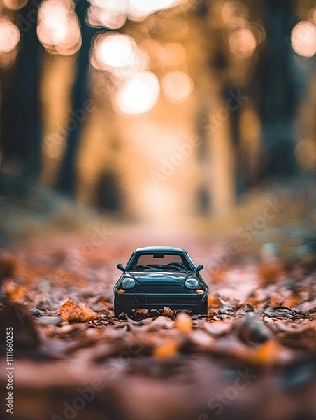 Obraz car isolated on cute background