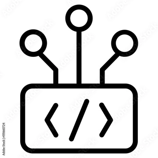 Fototapeta Coding Line Icon
