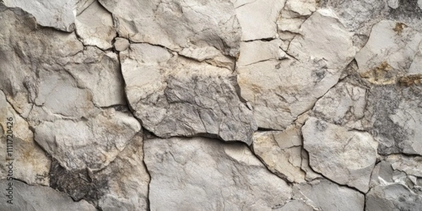 Fototapeta Natural stone background texture showcases a beautiful pattern, illustrating the unique characteristics of stone. The intricate natural stone texture adds depth and interest to outdoor settings.